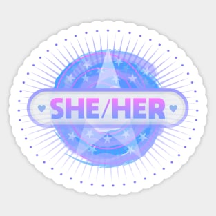 She Her Sticker